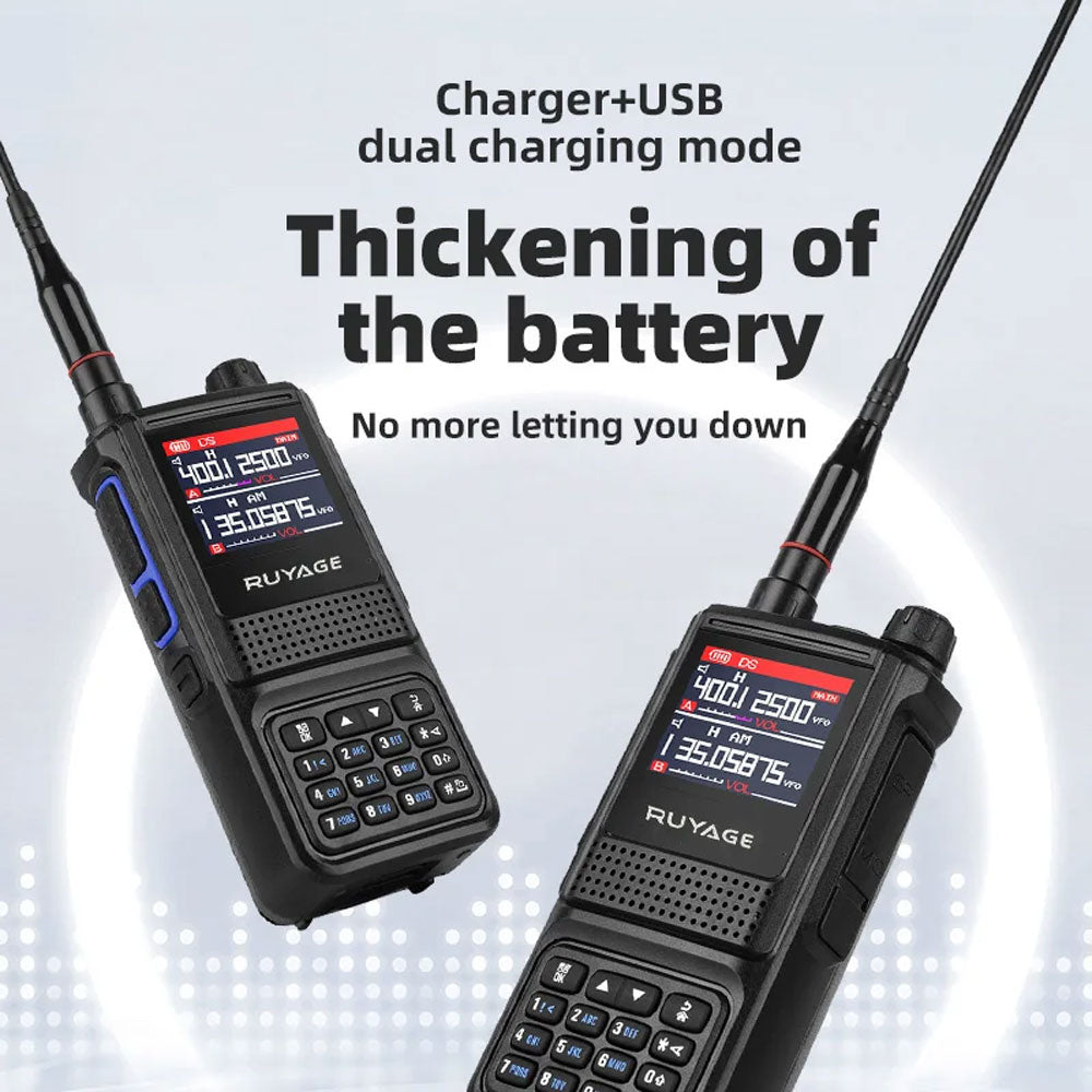 Ruyage UV1D 5W VHF UHF Analog Long Range Two Way Radio Walkie Talkie
