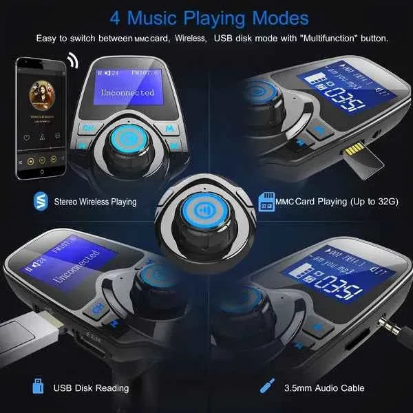 Car Wireless FM Transmitter MP3 Player & USB Charger