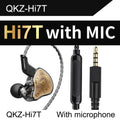 QKZ Hi7T Wired Earphones HIFI 3D Stereo Dynamic Driver 3.5MM AUX In-ear Earbuds With Mic Monitor Headset For Stage Music Game