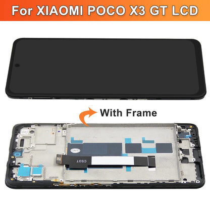 For Xiaomi POCO X3 GT 21061110AG 6.6'' LCD Display Touch Screen Digitizer with Frame Replacement for POCO X3GT