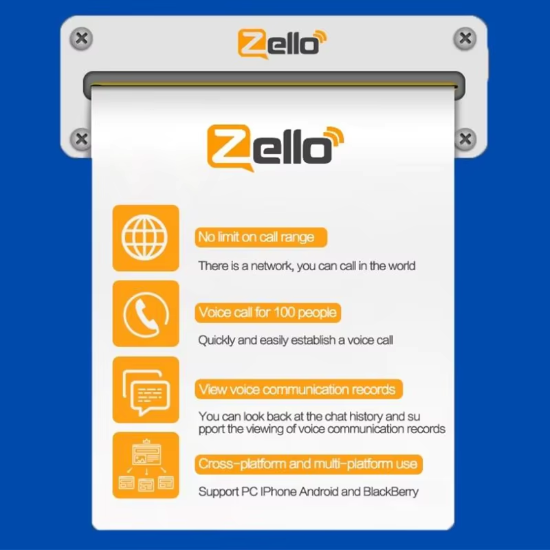 Ruyage ZL60 Zello Push-to-Talk 4G LTE Long Range PoC Radio