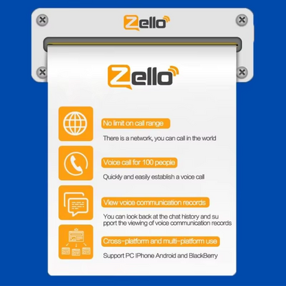 Ruyage ZL60 Zello Push-to-Talk 4G LTE Long Range PoC Radio