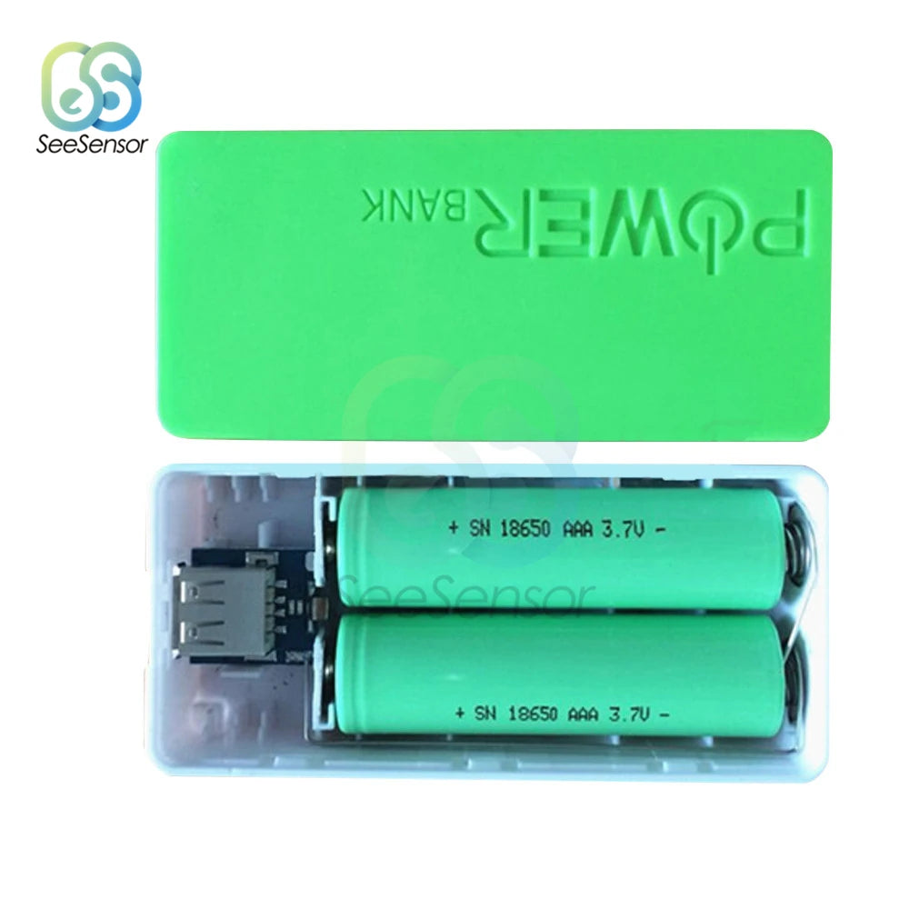 2X18650 USB Power Bank Battery Charger Case DIY Box 5600mAh For iPhone For Smart Phone MP3 Electronic Mobile Charging Box