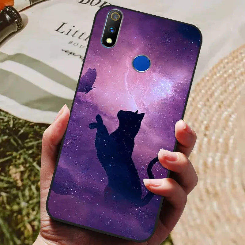 For Realme 3 Pro Case Soft Silicon TPU Back cover For OPPO Realme 3 Pro RMX1851 Coque Funda Realme3 RMX1825 RMX1821 shockproof