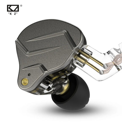 KZ ZSN Pro Headphones In Ear Monitor Hybrid Technology Best Earphone 1BA+1DD HIFI Bass Phone Metal Wired Headset With Microphone
