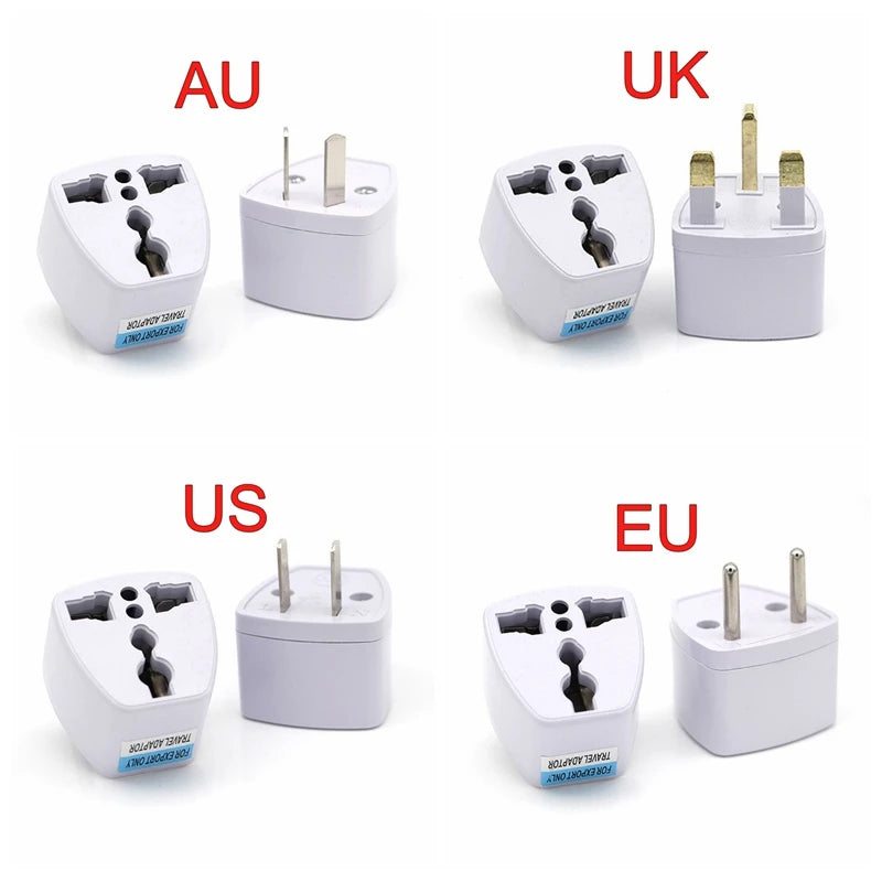 800W Universal US UK AU To EU Plug USA To Euro Europe Travel Wall AC Power Charger Outlet Adapter Converter 2 Round Pin Socket