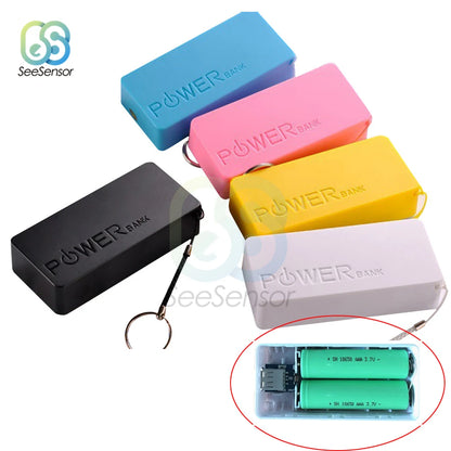 2X18650 USB Power Bank Battery Charger Case DIY Box 5600mAh For iPhone For Smart Phone MP3 Electronic Mobile Charging Box