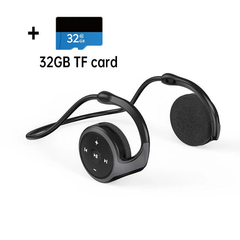 Wireless Headphones Bluetooth MP3 Player Headsets FM Radio On-Ear Comfort TF Card Slot Sport Wireless Earphones with Microphones
