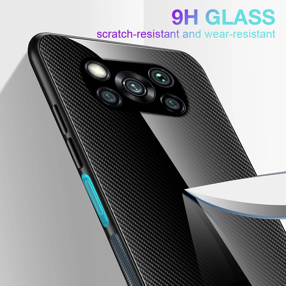 For Poco X3 X5 Pro Case Gradient Glass Phone Cover For Xiaomi Poco X3 NFC X5 X 5 Pro 5g Pocophone Little Hard Shell POCO X3 NFC