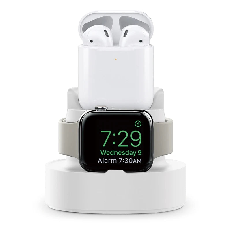 3 In 1 Phone Watch Earphone Silicone Charging Stand Holder for I Phone 11 12 Pro Max IWatch Airpods Pro 2 3 Dock Station Soporte