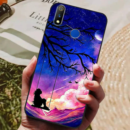 For Realme 3 Pro Case Soft Silicon TPU Back cover For OPPO Realme 3 Pro RMX1851 Coque Funda Realme3 RMX1825 RMX1821 shockproof
