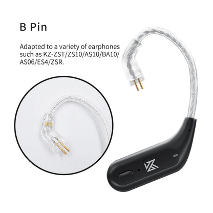 KZ AZ09  Bluetooth 5.2 HD Bluetooth Module Wireless Upgrade Cable HIFI Wireless Ear Hook Connector With Charging Case S2 Z1 S1