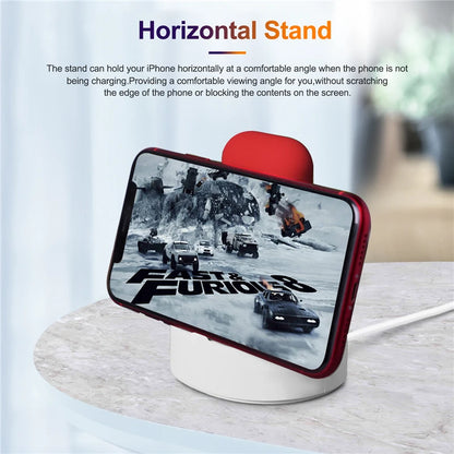 3 In 1 Phone Watch Earphone Silicone Charging Stand Holder for I Phone 11 12 Pro Max IWatch Airpods Pro 2 3 Dock Station Soporte