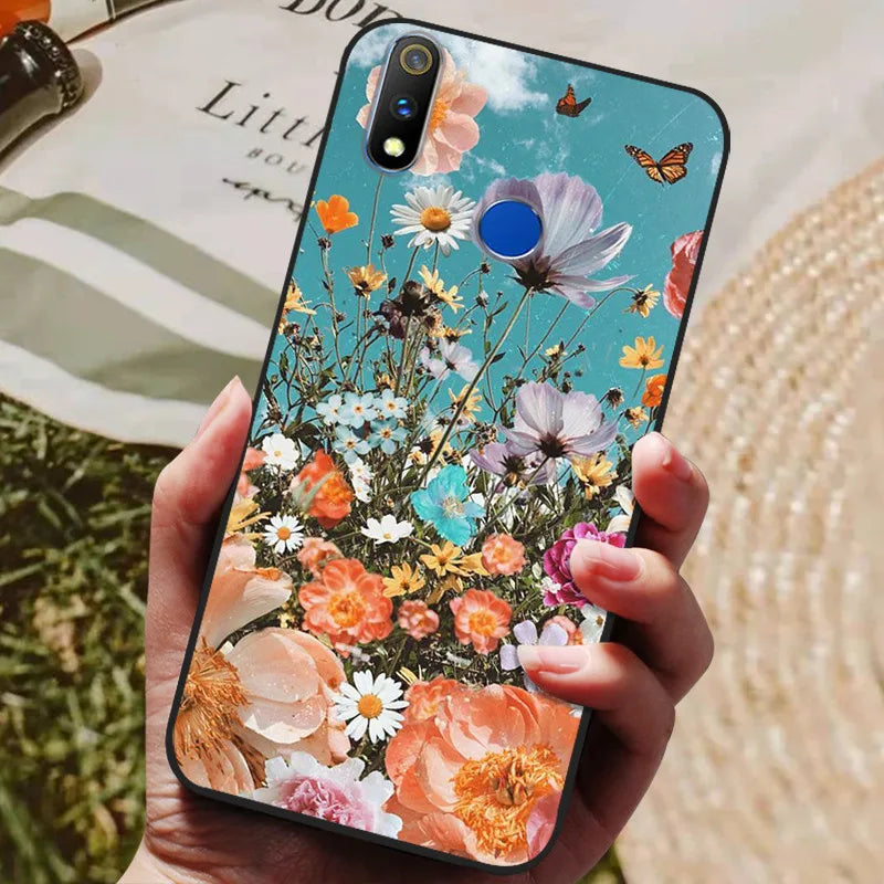 For Realme 3 Pro Case Soft Silicon TPU Back cover For OPPO Realme 3 Pro RMX1851 Coque Funda Realme3 RMX1825 RMX1821 shockproof