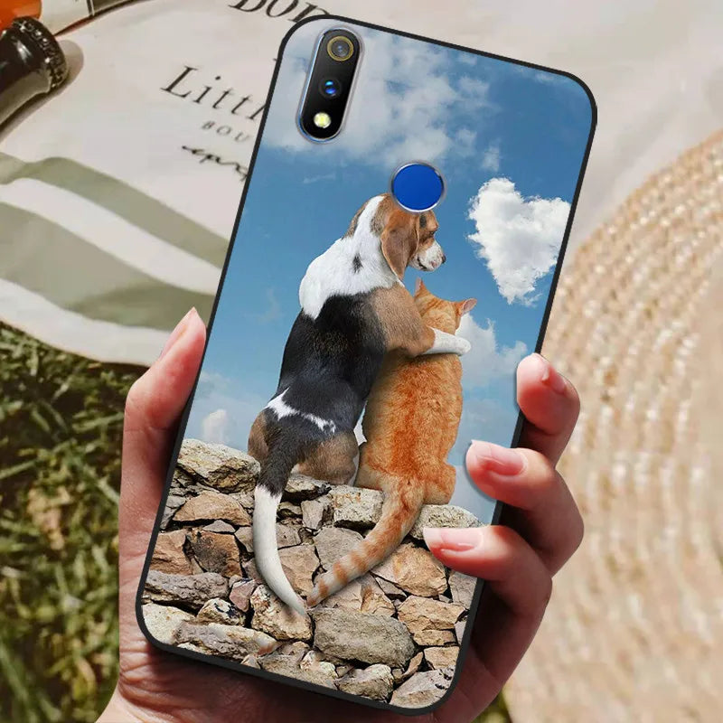 For Realme 3 Pro Case Soft Silicon TPU Back cover For OPPO Realme 3 Pro RMX1851 Coque Funda Realme3 RMX1825 RMX1821 shockproof