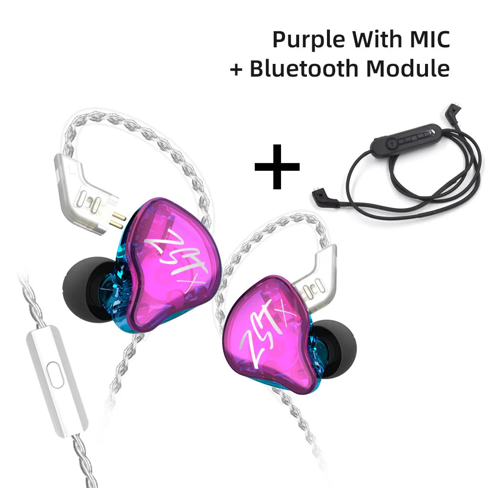 KZ ZST X 1BA 1DD Hybrid HIFI In Ear Earphones Bass Earbud Sport Noise Cancelling Headset KZ ZSTX ZSNPRO ZSX EDX PRO VX C12