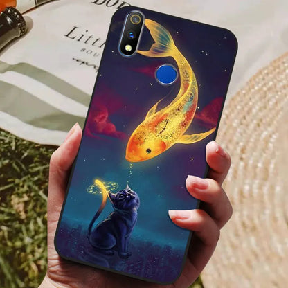 For Realme 3 Pro Case Soft Silicon TPU Back cover For OPPO Realme 3 Pro RMX1851 Coque Funda Realme3 RMX1825 RMX1821 shockproof