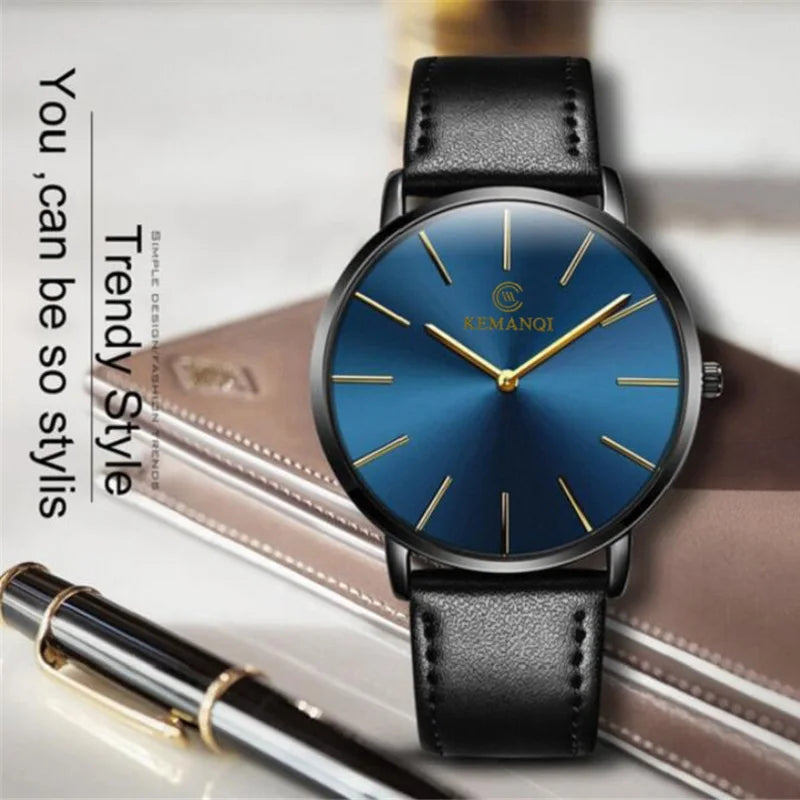 2025 Luxury Business Men Watches Men Gold Watch Ultra Thin Mens Watches Leather Quartz Watch Man Wristwatch horloge mannen
