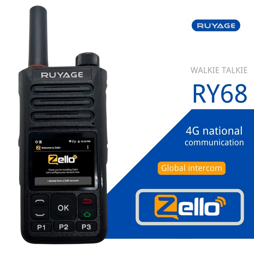Ruyage RY68 Zello Push-to-Talk 4G LTE Long Range PoC Radio
