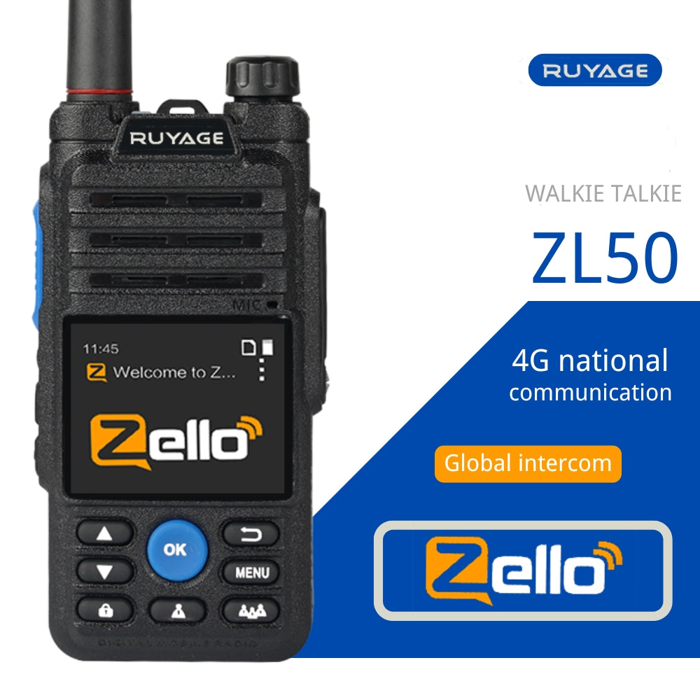 Ruyage ZL50 Zello Push-to-Talk 4G LTE Long Range PoC Radio