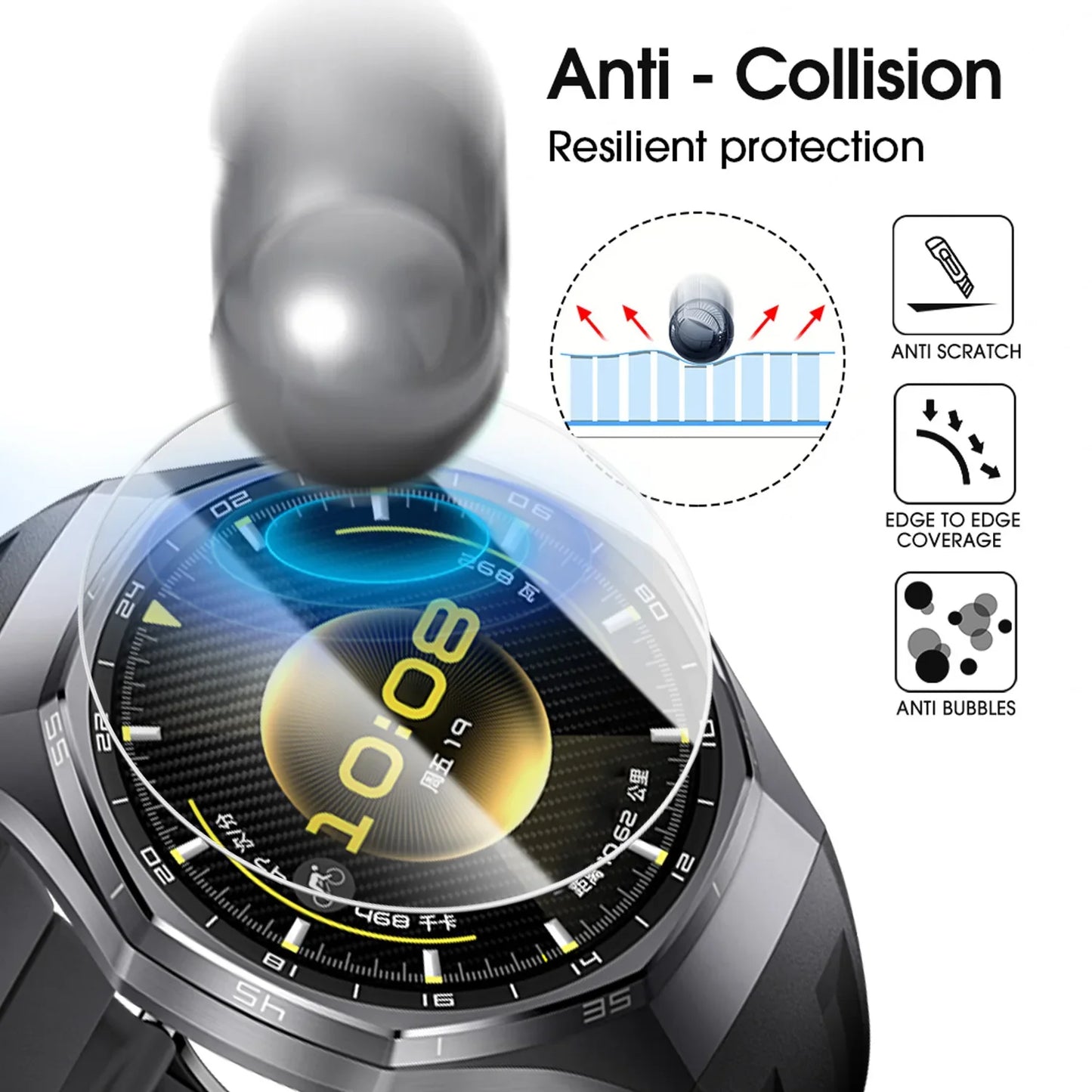 Tempered Glass Screen Protector for Huawei Watch GT6 46mm 41mm GT 6 Pro HD Clear Anti-Scratch Protective Film Full Coverage
