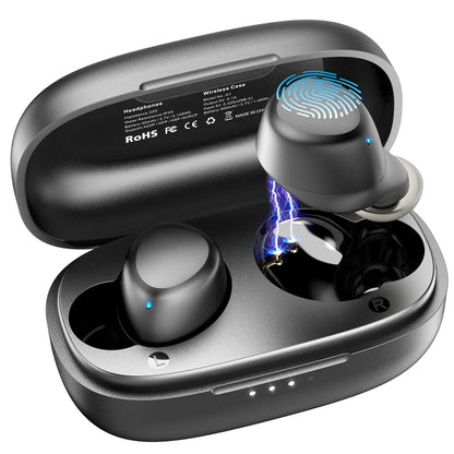 TOZO A1 Bluetooth Earphones,  Wireless Earbuds Immersive Sound Long Distance Connection Headphones Ultra Lightweight,Black