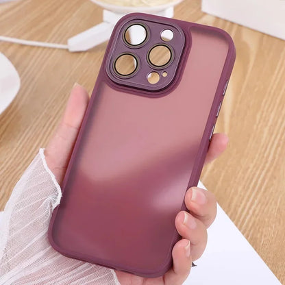 natural titanium Luxury phone case for iphone 15 14 13 12 11 pro max plus Camera protection  Matte Shockproof Bumper full Cover