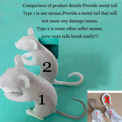 Modern Resin Animal LED Table Lamp - Mouse Cat Squirrel Design Night Light Desk Lighting Fixture for Home Decor