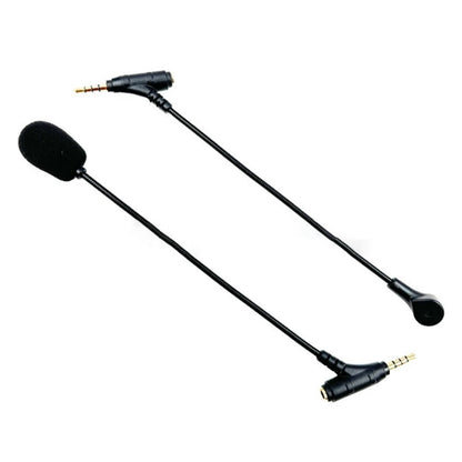 3.5mm Microphone for Gamings Headphones Headsets Microphone with Black FoamCover Game Mic Flexible 7.5inch