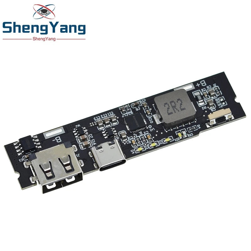 1/2/5PCS TZT QC3.0 QC2.0 Dual USB 18W Type-C USB SW6106PD Fast Charge Mobile Power Bank 18650 Charging Module With Indicator