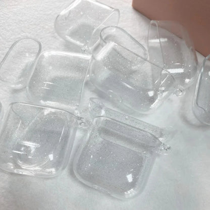 Luxury Bling Glitter Clear Earphone Case For Airpods Pro 3 Wireless Earphone Cover For Air Pods 3 2 1 Headset Soft Silicone Box