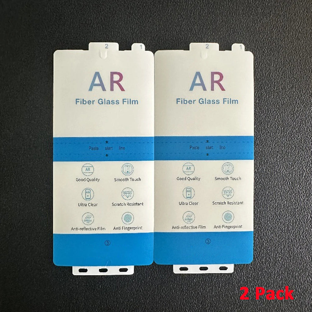 2 Pack AR Anti-Reflection Fiber Film For iPhone 16 Pro Max 15 Pro HD Clear AR Film Screen Protector Bubble-Free Not Glass