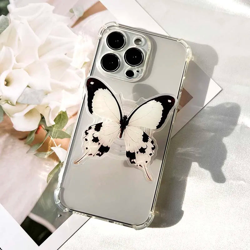 Acrylic Butterfly Phone Stand Socket Holder Grip Trendy mobile phone accessories Applicable ForApple Huawei Xiaomi Samsung