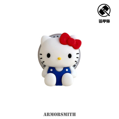 Sanrio Hello Kitty Magnetic Holder Wireless Charge Cute Cartoon Phone Case For iPhone 17 16 15 14 13 12 11 Pro Max Hard Cover