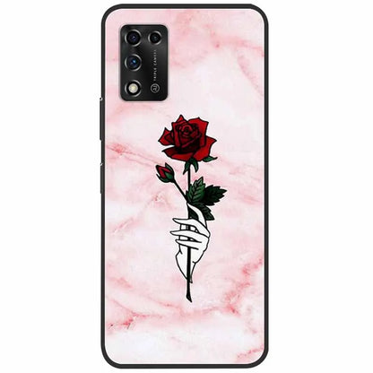 For ZTE Libero 5G II Case Marble Soft Silicone Protective Back Covers for ZTE Libero 5G III A202ZT 2022 5GIII Flower Coque TPU