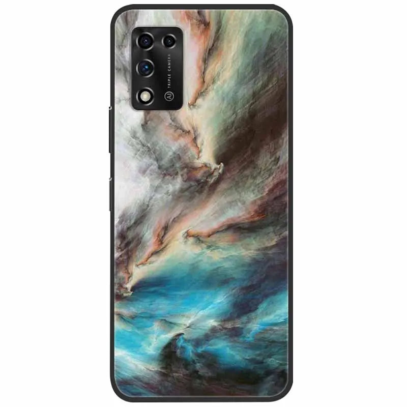 For ZTE Libero 5G II Case Marble Soft Silicone Protective Back Covers for ZTE Libero 5G III A202ZT 2022 5GIII Flower Coque TPU