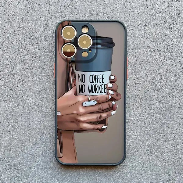 Girl Women Coffee Miss Phone Case For iphone 16 12 11 14 13 15 Pro Max X XS XR SE 2020 7 8 Plus Fashion Lady High Heel Covers