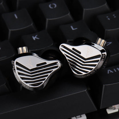 GK KUNTEN Dynamic Drive Headphones HIFI Heavy Bass Earbuds Sports Metal Headphones Detachable Headphones Gaming Headset Ear Buds