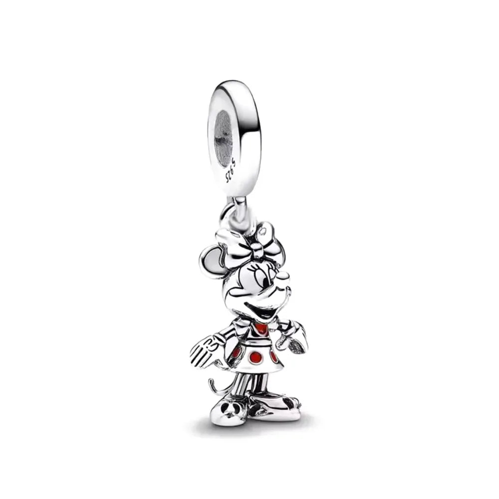 Fashionable 925 Silver Cartoon Beads Compatible with European Bracelet Koala Rabbit Mouse Princess Anime Beads DIY Jewelry Gift
