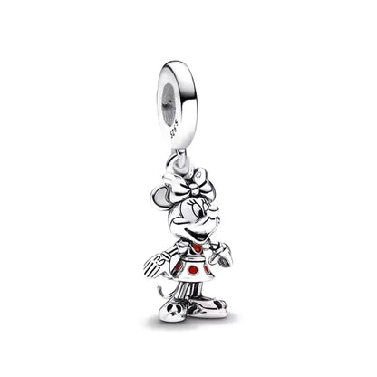 Fashionable 925 Silver Cartoon Beads Compatible with European Bracelet Koala Rabbit Mouse Princess Anime Beads DIY Jewelry Gift