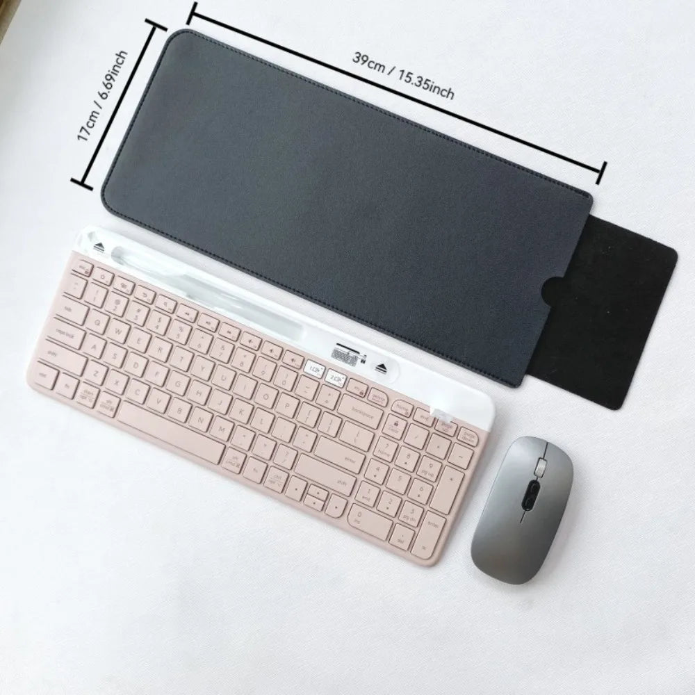 2024 Dustproof Wireless Keyboard Sleeve PU Leather Anti-Shock Storage Bag Ultra Slim Portable Keypad Pouch for Logitech K580
