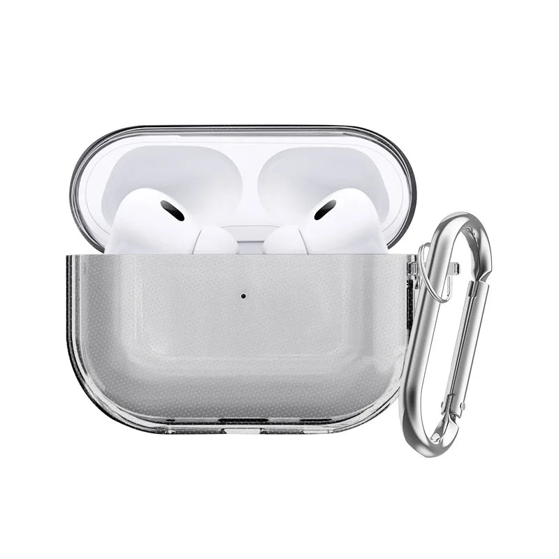 Case for Airpods Pro 3 Earphone Accessories Transparent Protective Shockproof Case with Cleaning Kit Keychain for Airpods Pro 3