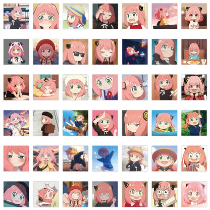 80Pcs Anime SPY×FAMILY Cartoon Stickers Cute Anya Forger Graffiti Sticker Phone Water Bottle Diary Kawaii Decal