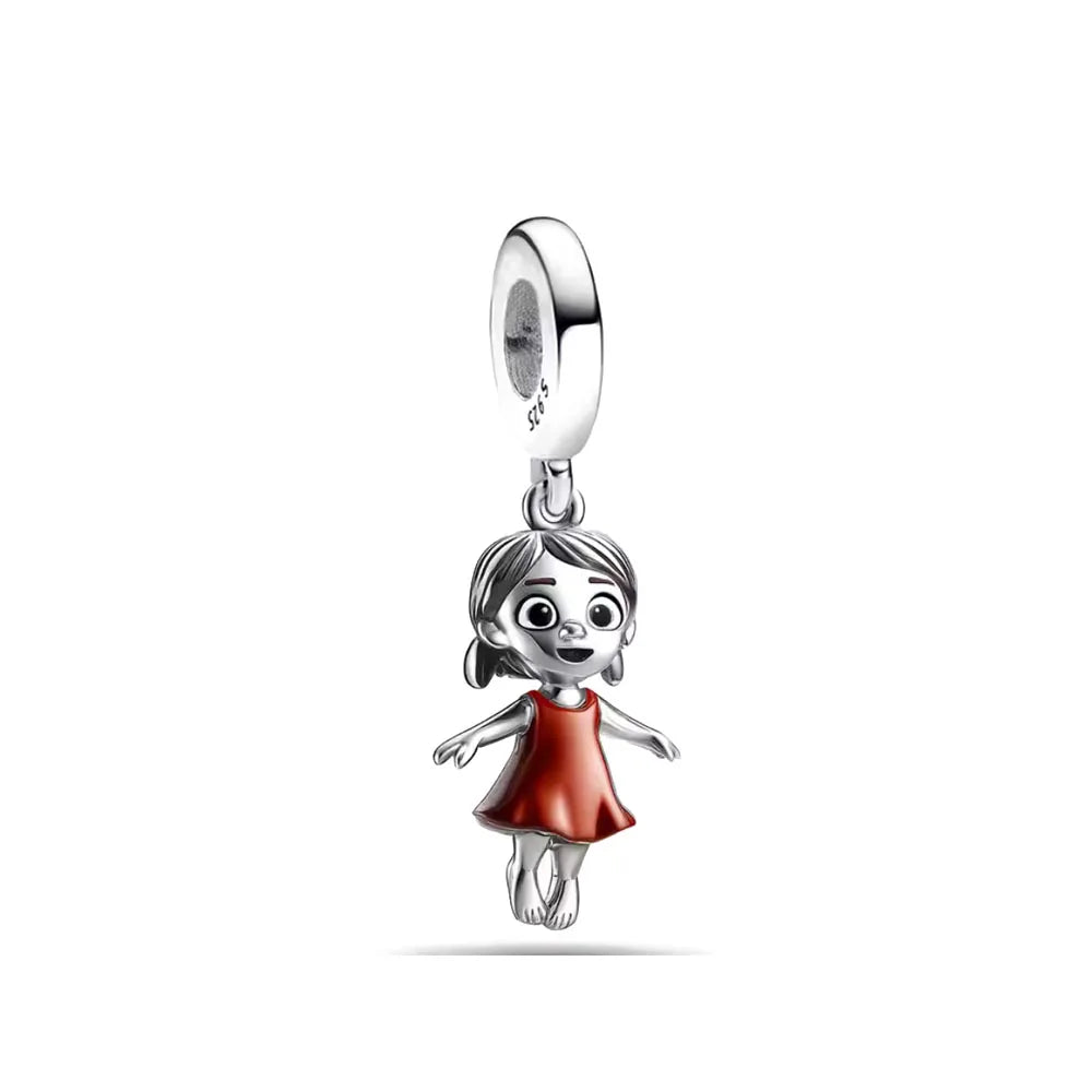 Fashionable 925 Silver Cartoon Beads Compatible with European Bracelet Koala Rabbit Mouse Princess Anime Beads DIY Jewelry Gift
