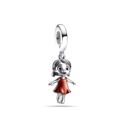Fashionable 925 Silver Cartoon Beads Compatible with European Bracelet Koala Rabbit Mouse Princess Anime Beads DIY Jewelry Gift