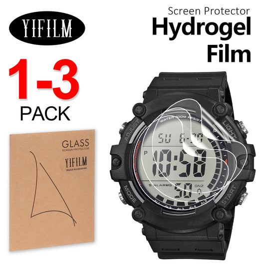 1-3PCS Explosion-proof Screen Protector For AE-1500  AE-1500wh AE1500 Watch Film HD Clear TPU Protective Film NOT Glass