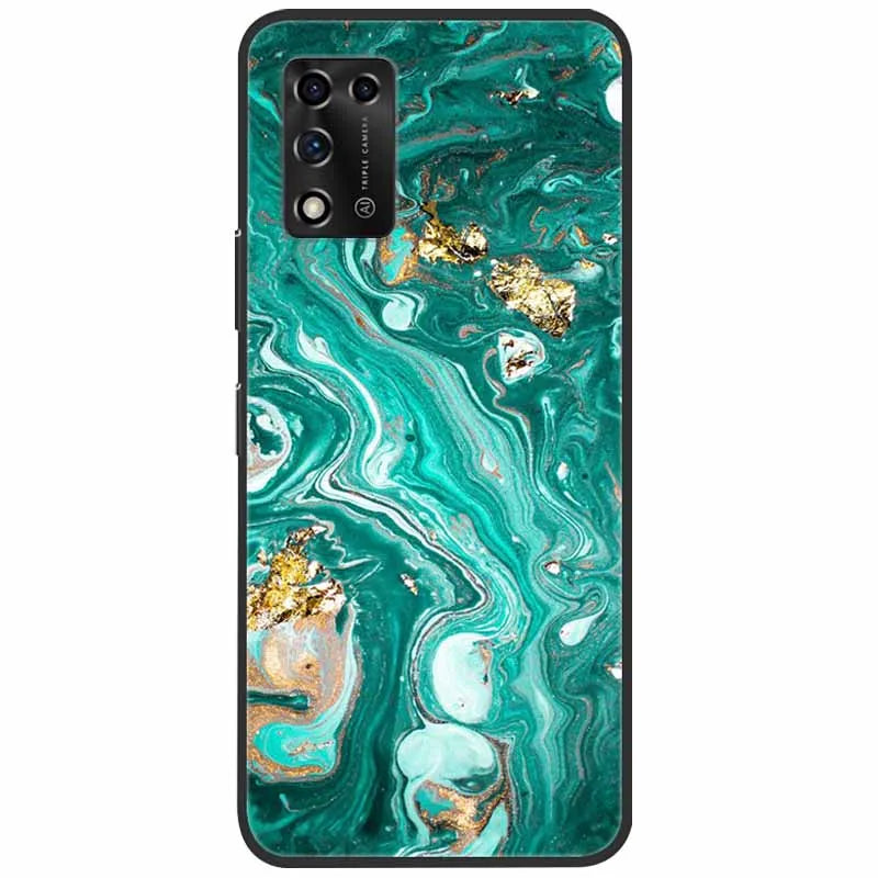 For ZTE Libero 5G II Case Marble Soft Silicone Protective Back Covers for ZTE Libero 5G III A202ZT 2022 5GIII Flower Coque TPU