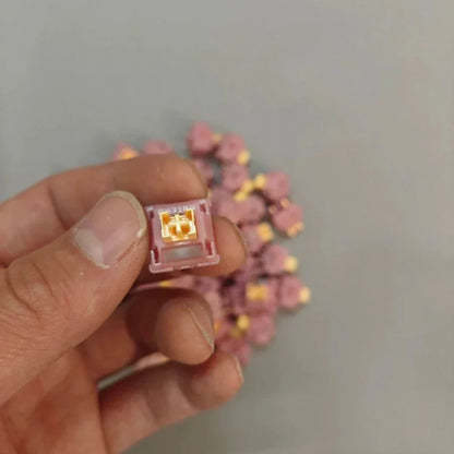 Outemu Silent Peach V3 Switch Lubed Silent Lemon V3 Switches Mechanical Keyboard Linear Tactile 5Pin Hot swap Pre Lubed POM