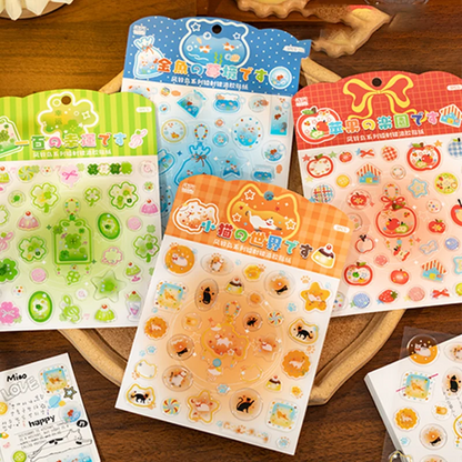 Laser Silver Resin Drop Sticker Sheet Planner Decor Sticker Journal Collage Card Frame Phone Case Mug Card Holder, Mr. Paper