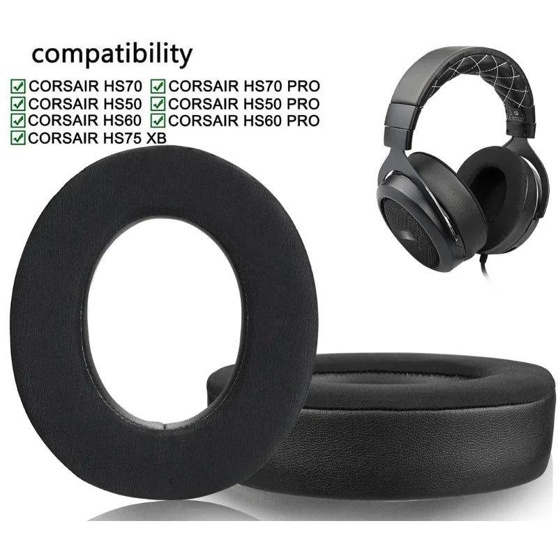 Earpads Cushions Replacement for Corsair HS75 XB HS70/Pro HS60/Pro HS50/Pro Gaming Headset/Headphones